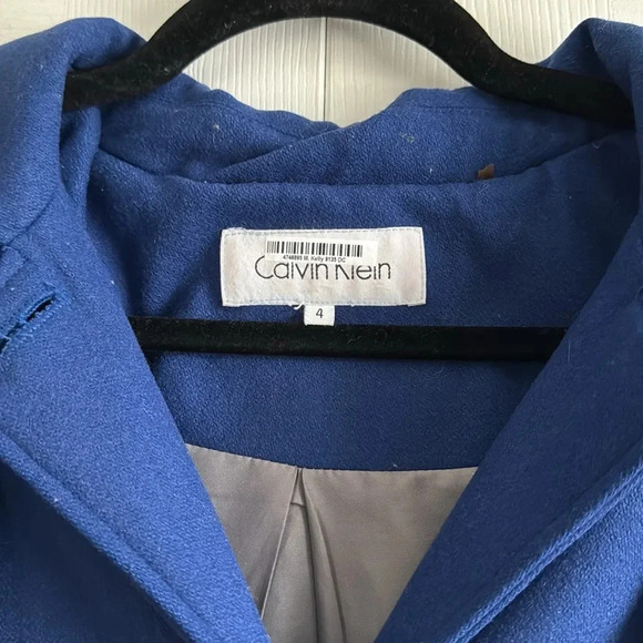Calvin Klein | Wool Blend | Cobalt Blue Coat | size 4 - Picture 2 of 4
